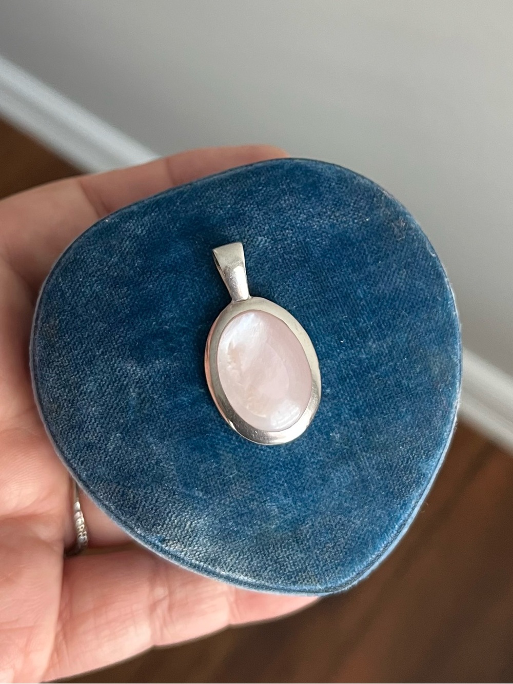 Sterling Silver 925 Mother of Pearl Pendant Charm for Necklace